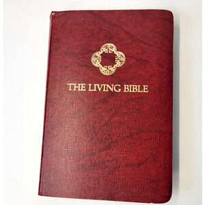 Vintage 1987 The Living Bible Paraphrased Kenneth Taylor Tyndale Burgundy Book